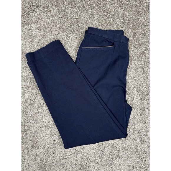 Lauren Ralph Lauren Pants Size‎ 16 Navy Stretch  Straight Leg Career Trousers - Picture 13 of 13